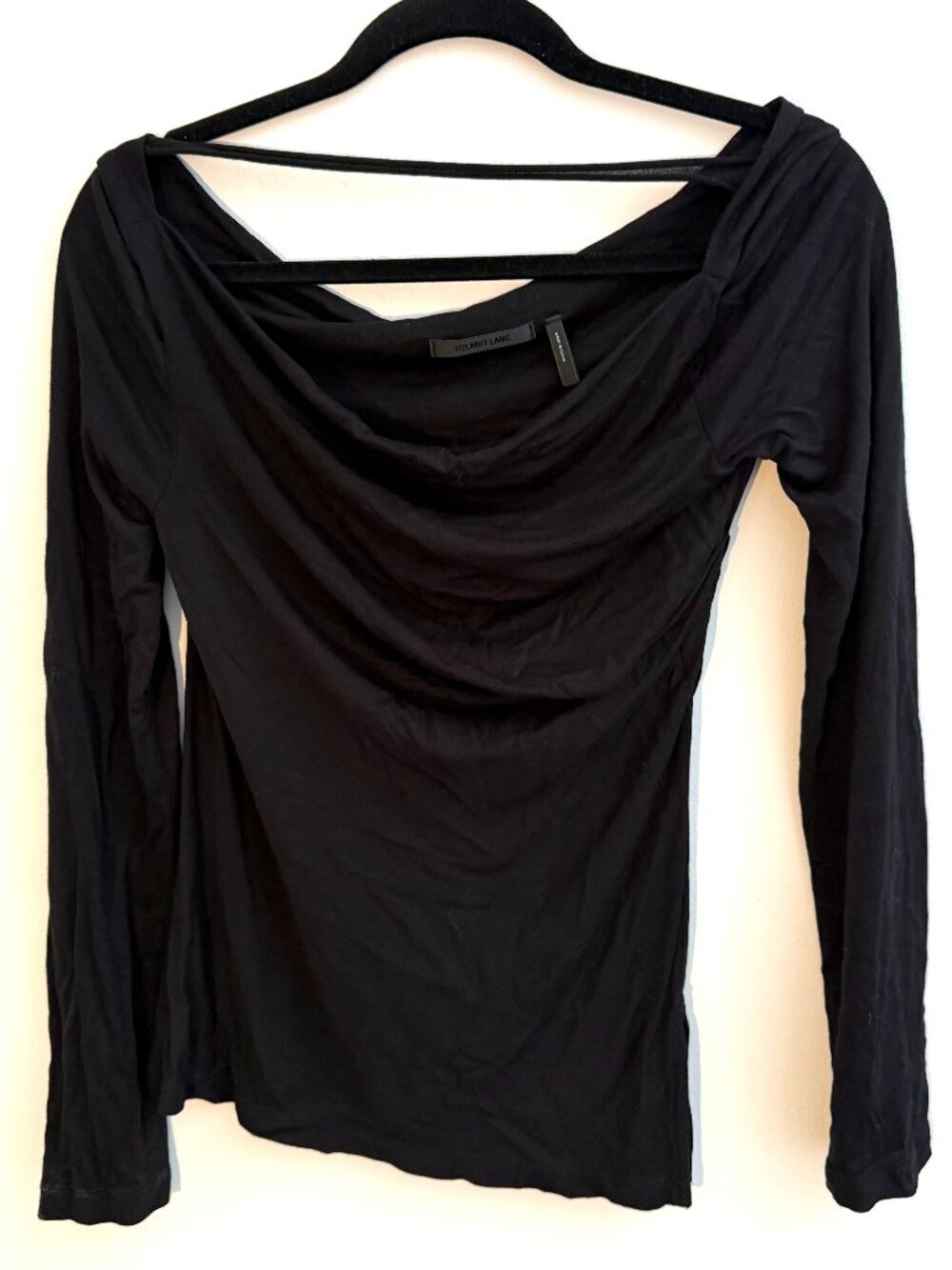 Helmut Lang Ruched top in black Medium